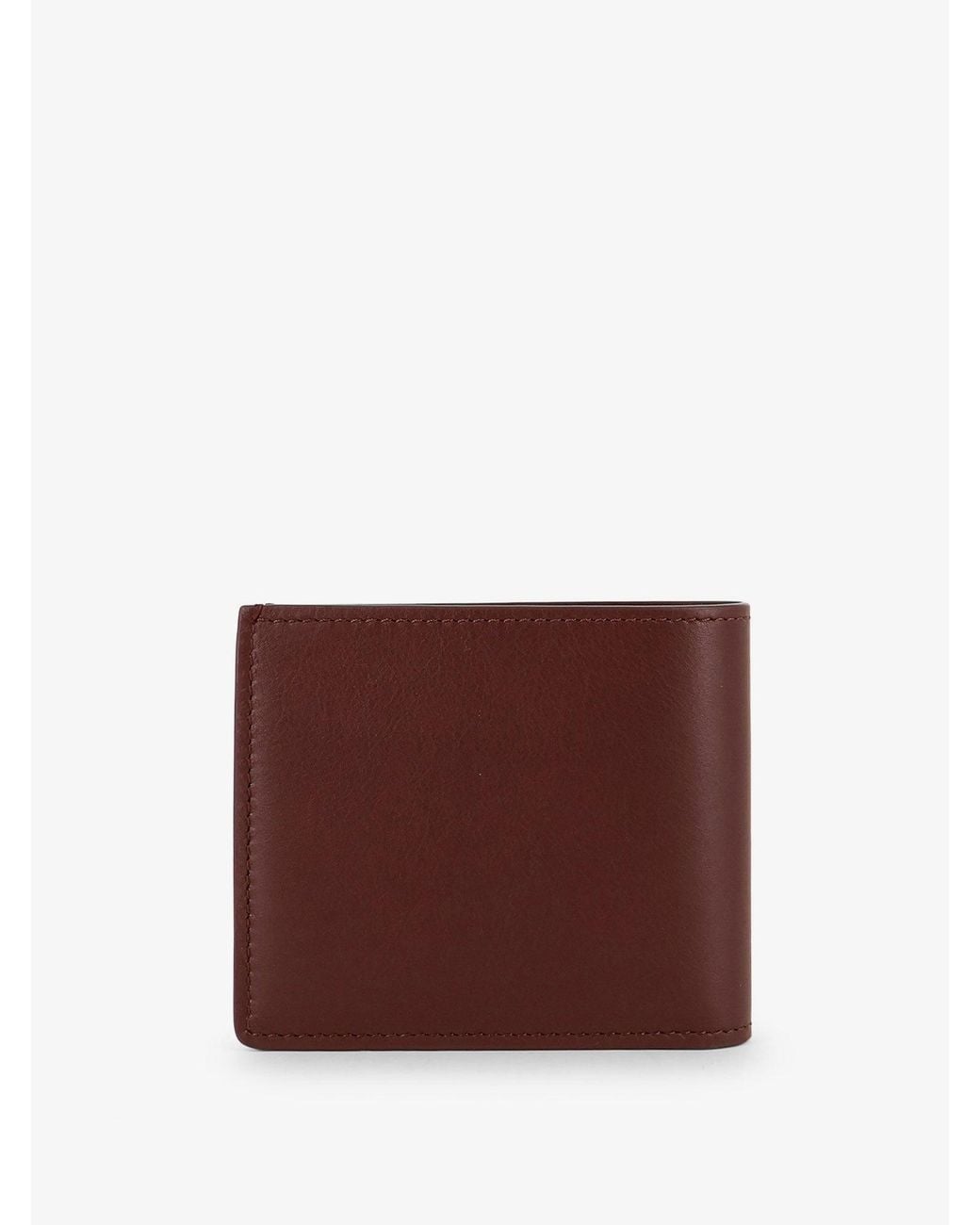 Brunello Cucinelli Purple Hammered Leather Wallet With Engraved Logo for men