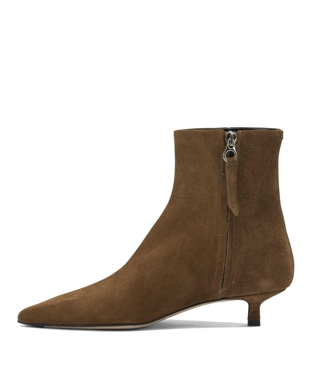 Aeyde Brown Sofie Suede Leather Leather Rubber Boots