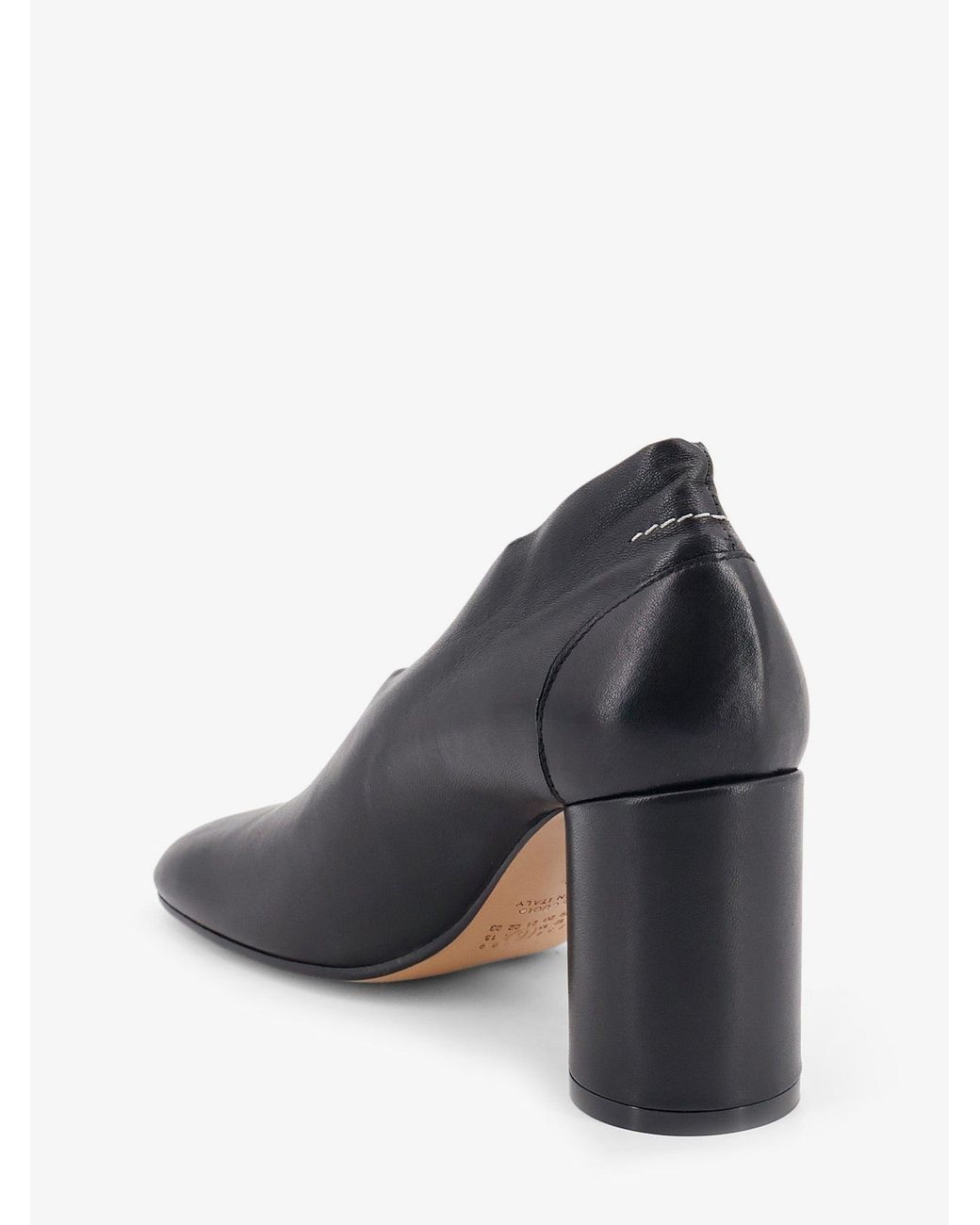 MM6 by Maison Margiela Blue Leather Pumps With Iconic Atomic Toe