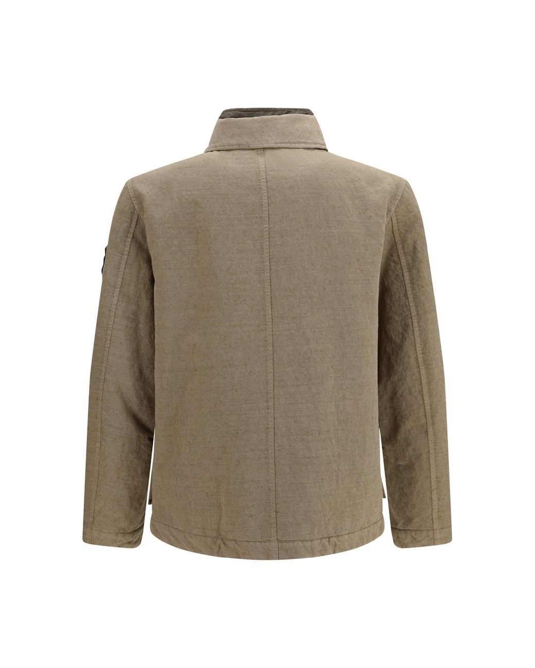 Stone Island Natural Padded Cotton Wool-Blend Jacket Biscuit for men
