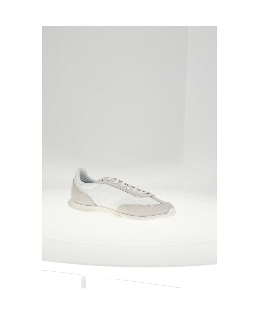 Céline White Low Lace-Up Sneaker Triomph Upper Polyester Trainers for men