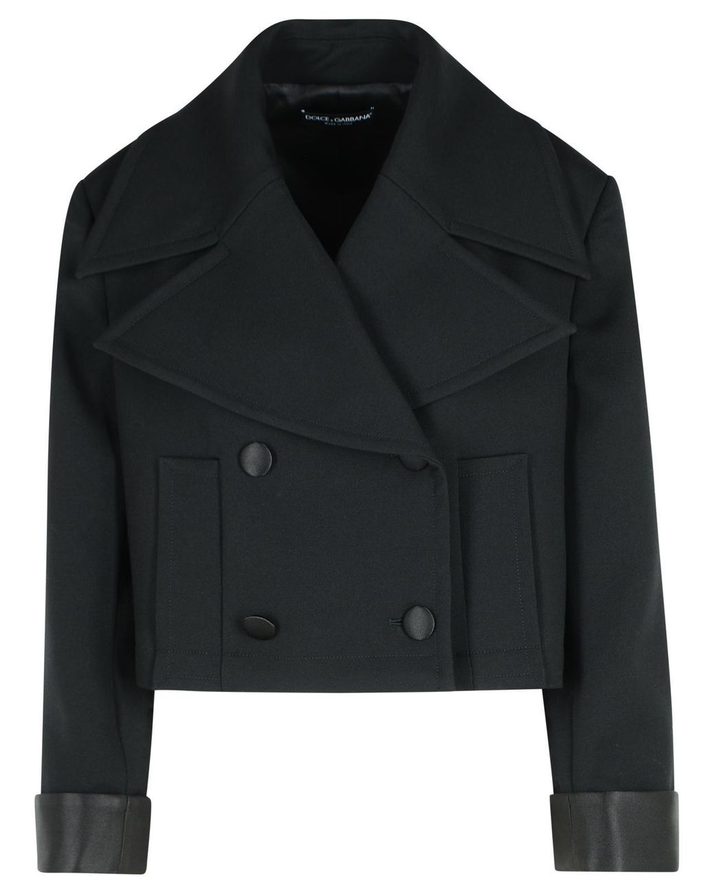 Dolce & Gabbana Black Virgin Wool Blend Jacket