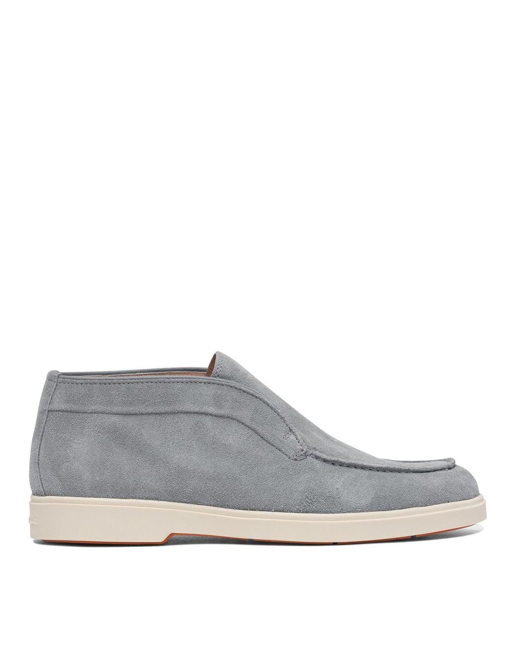 Santoni Gray Light Suede Sneakers