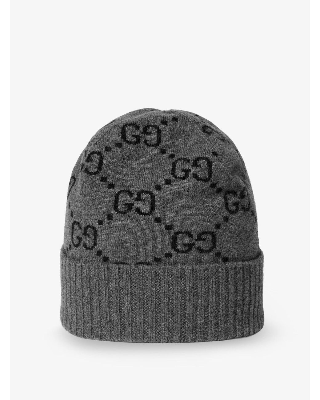 Gucci Gray Gg Cashmere Hat for men