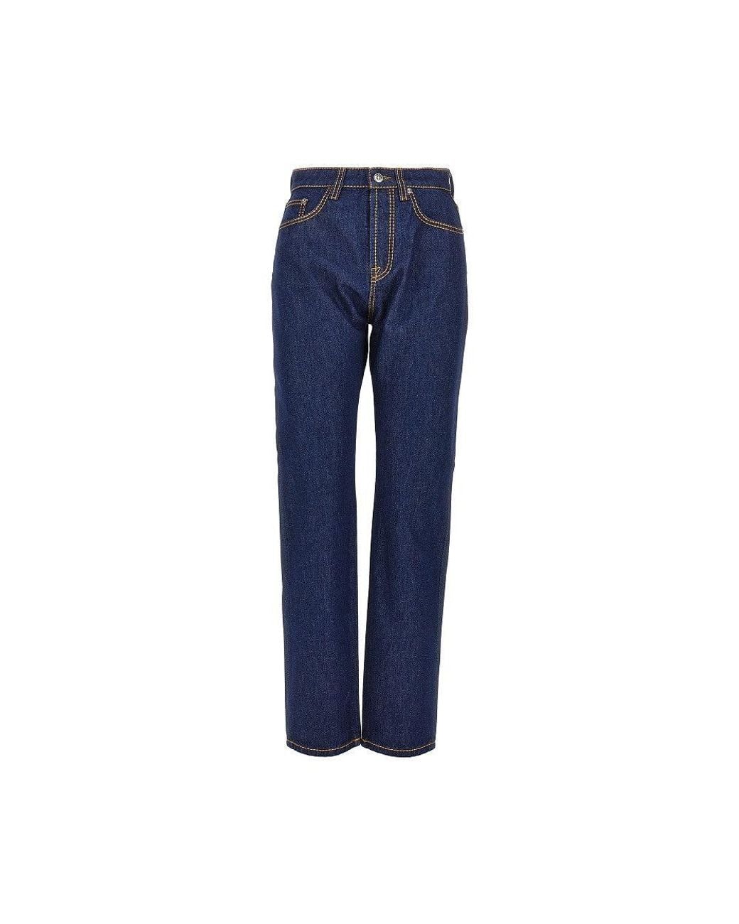 Versace Blue Cotton Denim Jeans With Medusa Detail