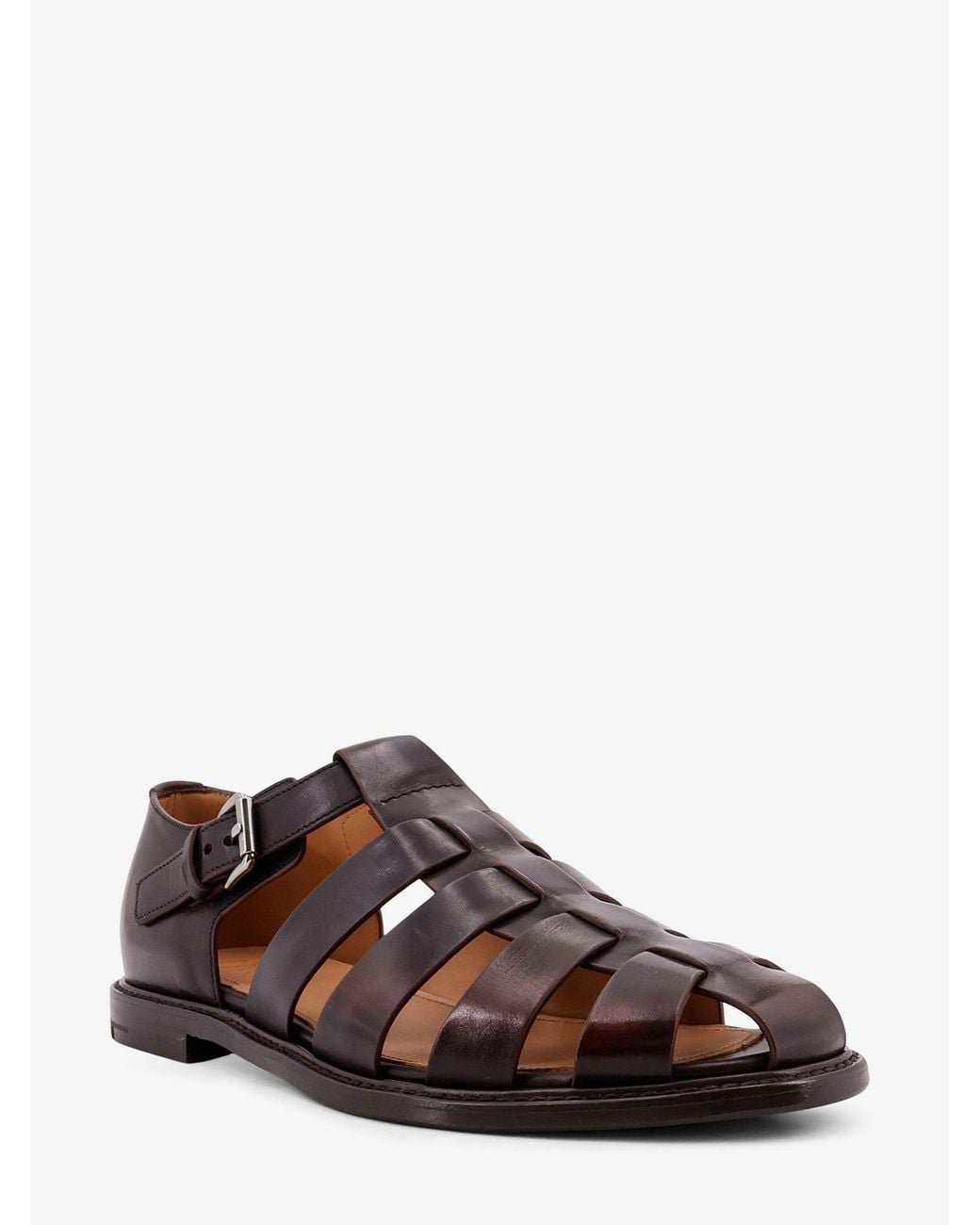 Church's White Leather Fisherman Sandals for men