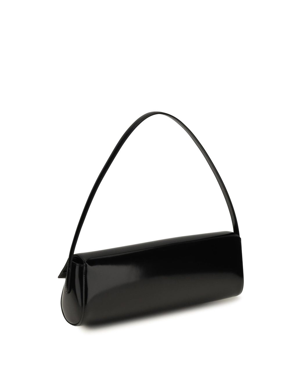 Jil Sander Black Kante Leather Shoulder Bag