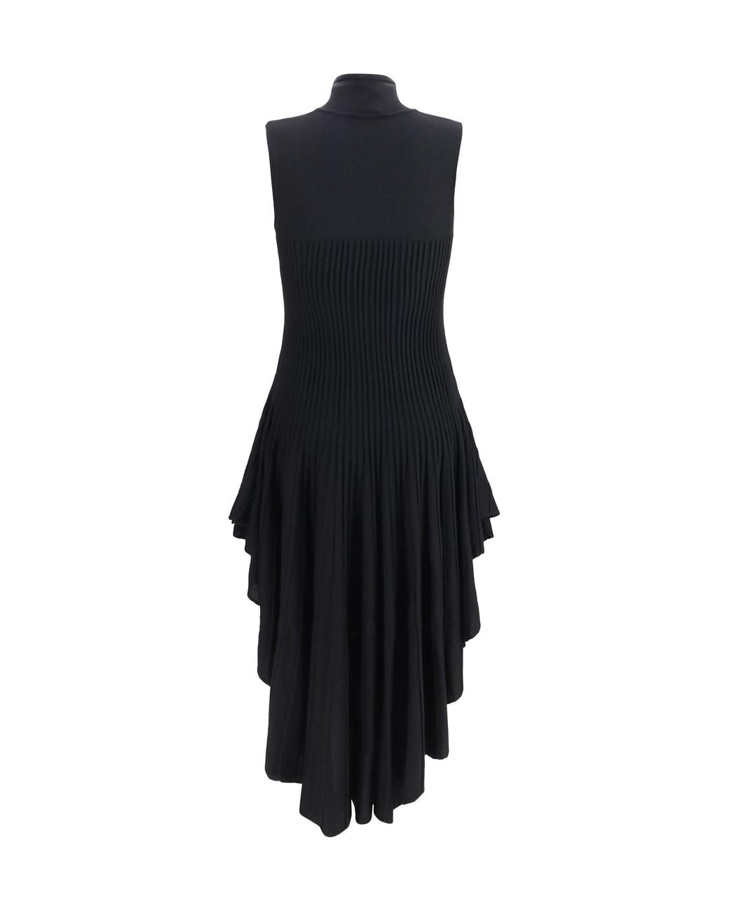 Alaïa Blue Alaïa 3D Sculpted Knit Pointed Dress