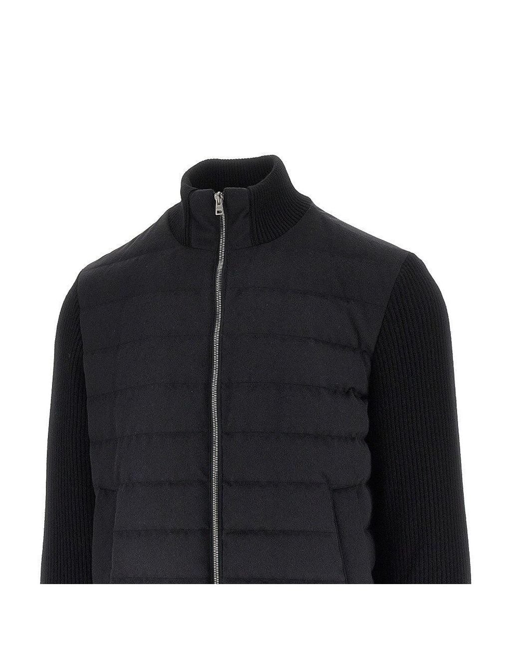 Herno Black 'Resort' Flannel And Knitted Jacket for men