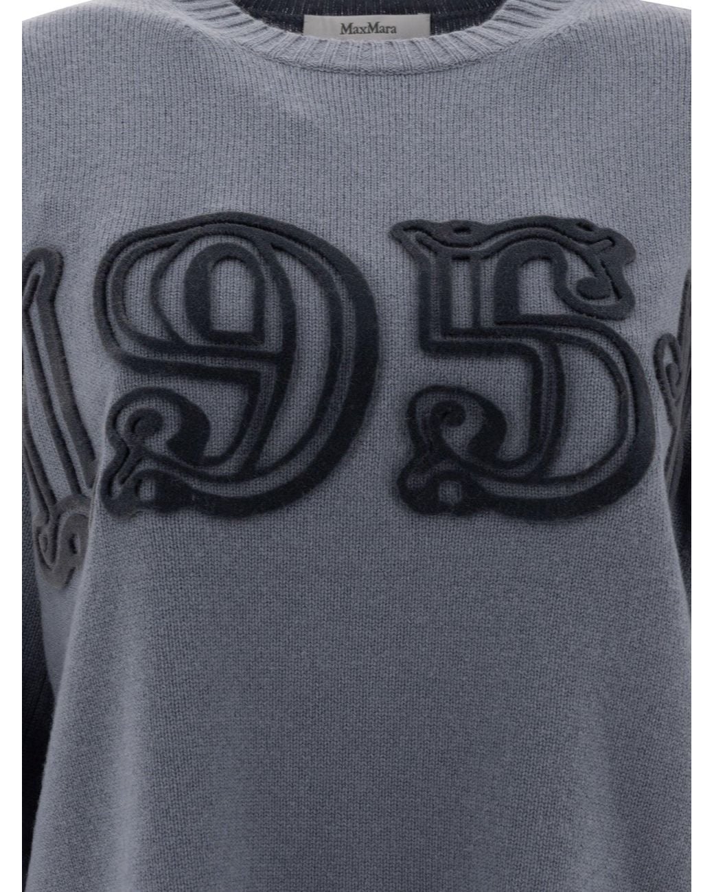 Max Mara Gray "1951" Crewneck Sweater