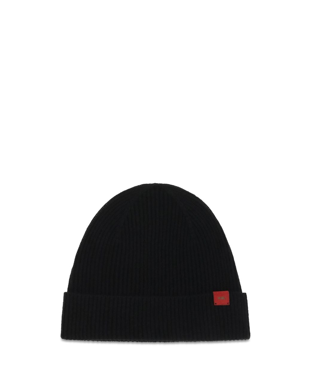 Kiton Black Wool Beanie Hat for men