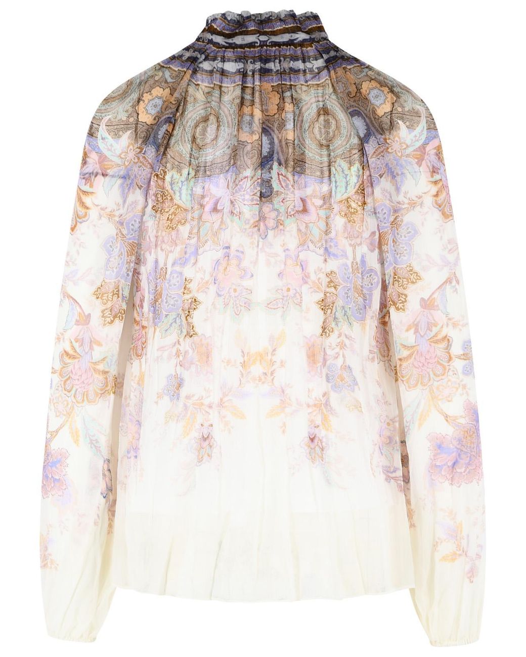 Zimmermann Natural 'Luna Billow' Viscose Blouse