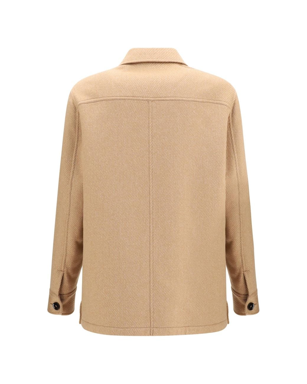 Brioni Natural Workwear Cashmere Jacket for men