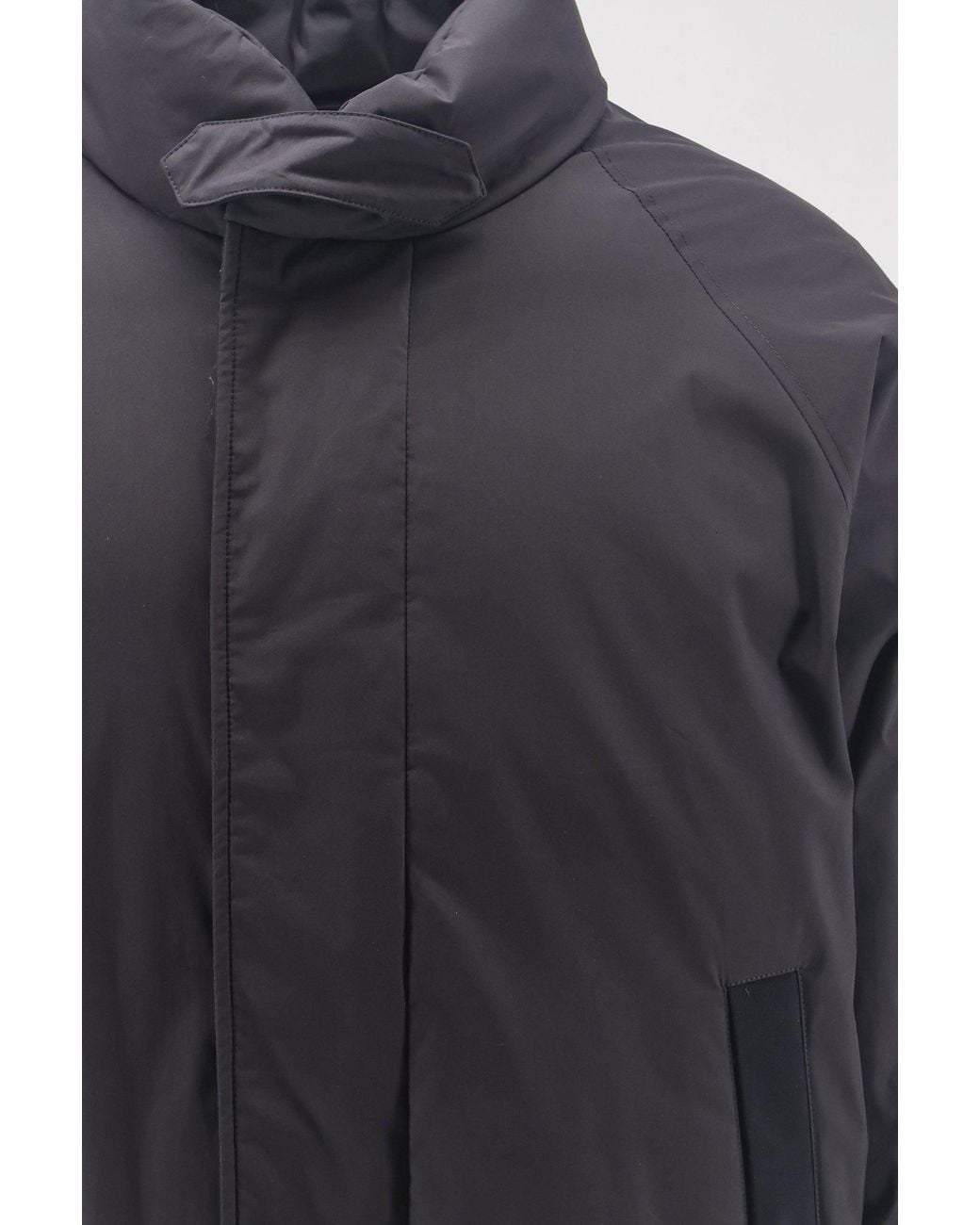 Laminar Blue Padded Cotton And Nylon Jacket for men