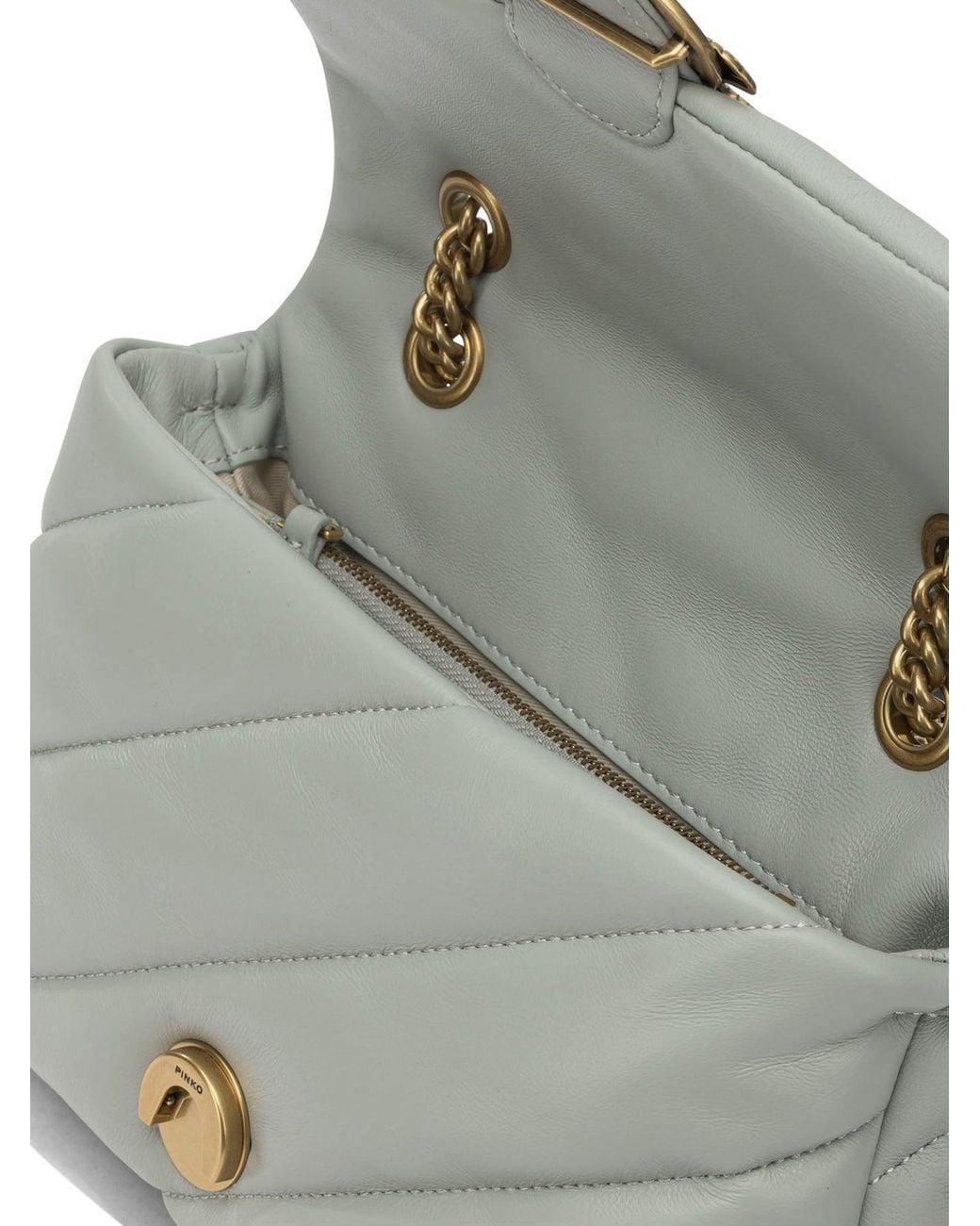 Pinko Gray Leather Crossbody Bag