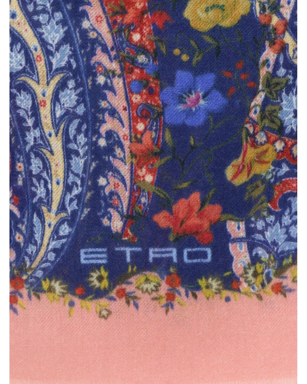 Etro Blue Cashmere Scarf
