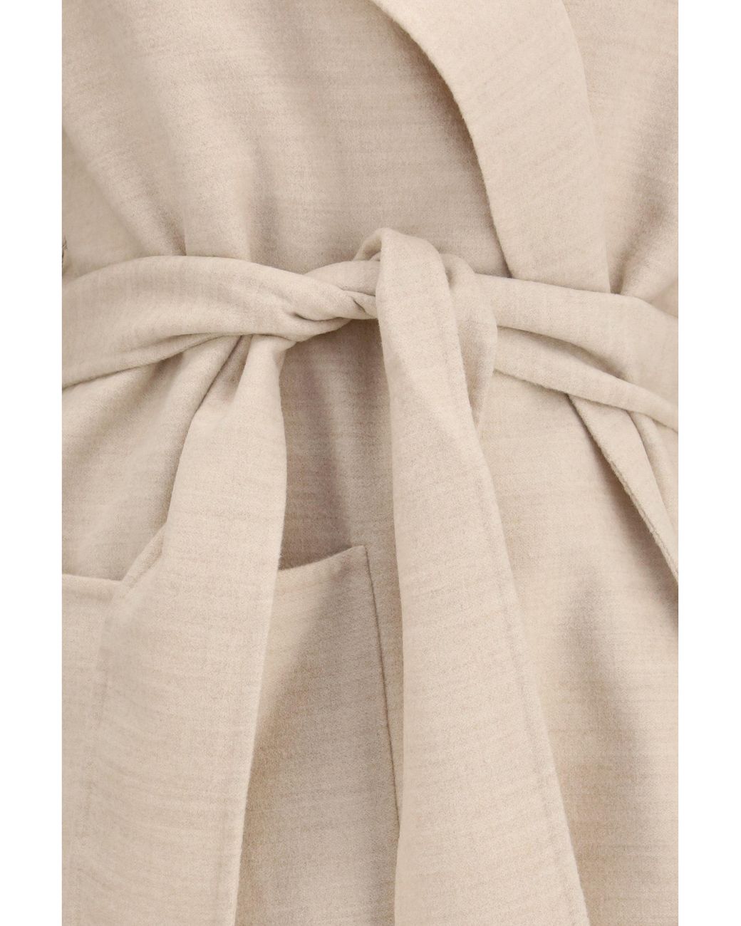 Fabiana Filippi Natural Belted Double Wool Coat