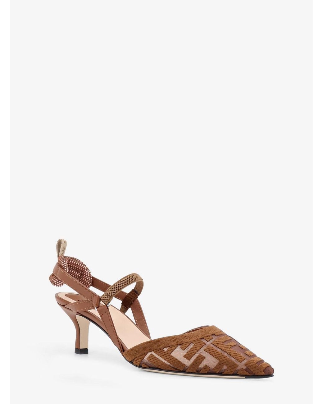 Fendi Brown Colibri Mesh Pumps
