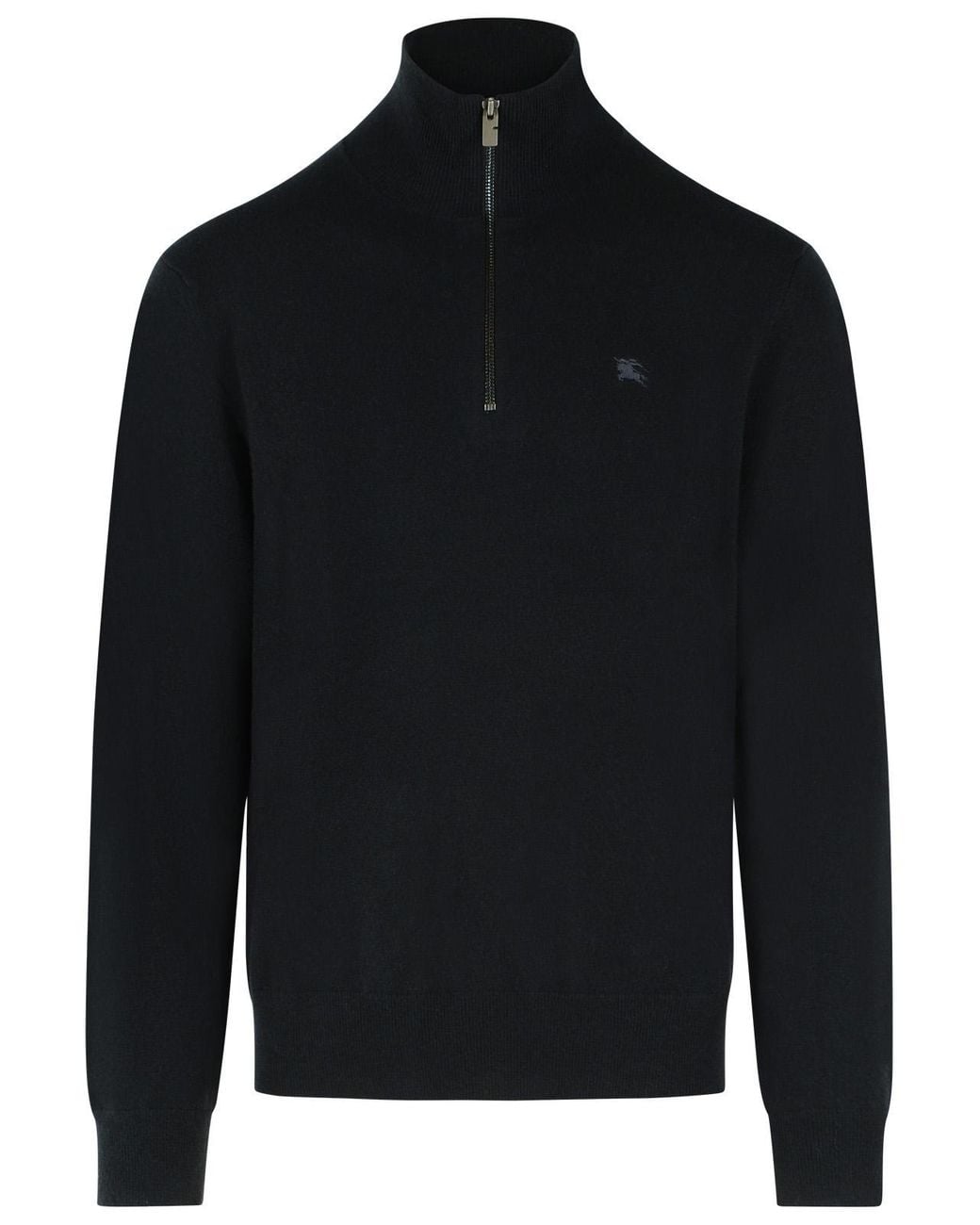 Burberry Black Cashmere Blend Funnel Neck Sweater for men