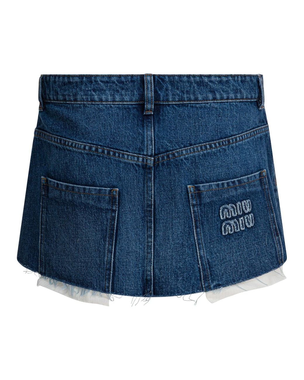 Miu Miu Blue Denim Miniskirt