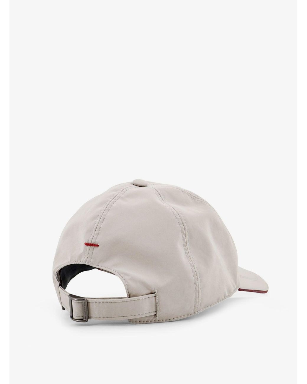 Brunello Cucinelli White Baseball Hat With Logo for men