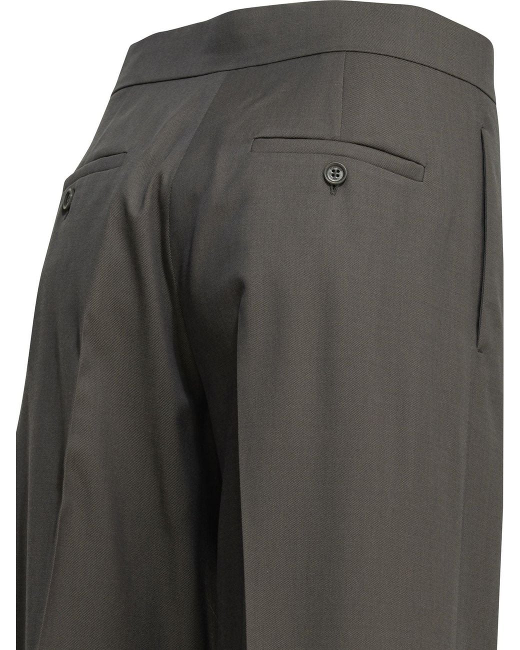 Max Mara Gray Tailored Virgin Wool Pants