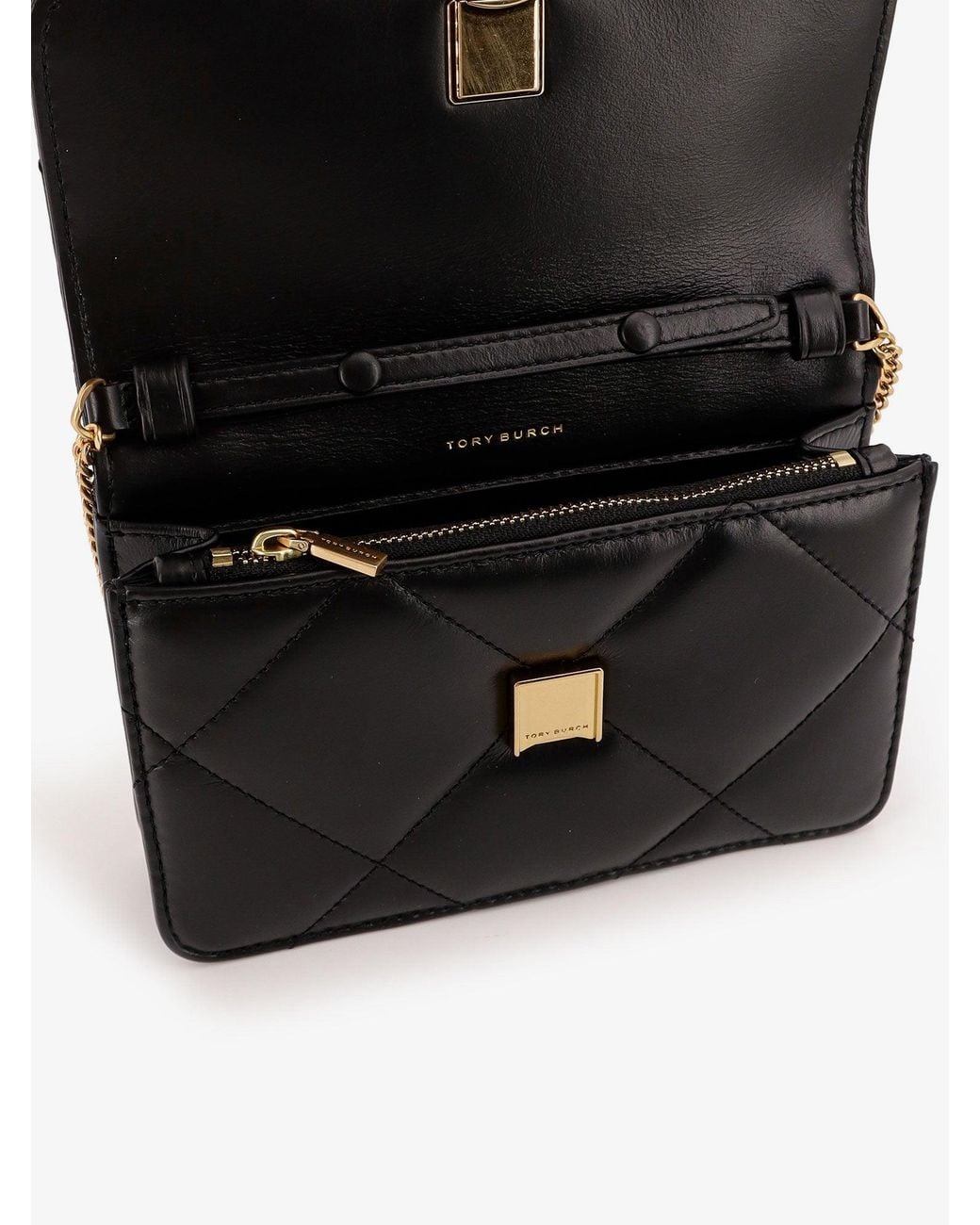 Tory Burch Black Kira Leather Crossbody Wallet