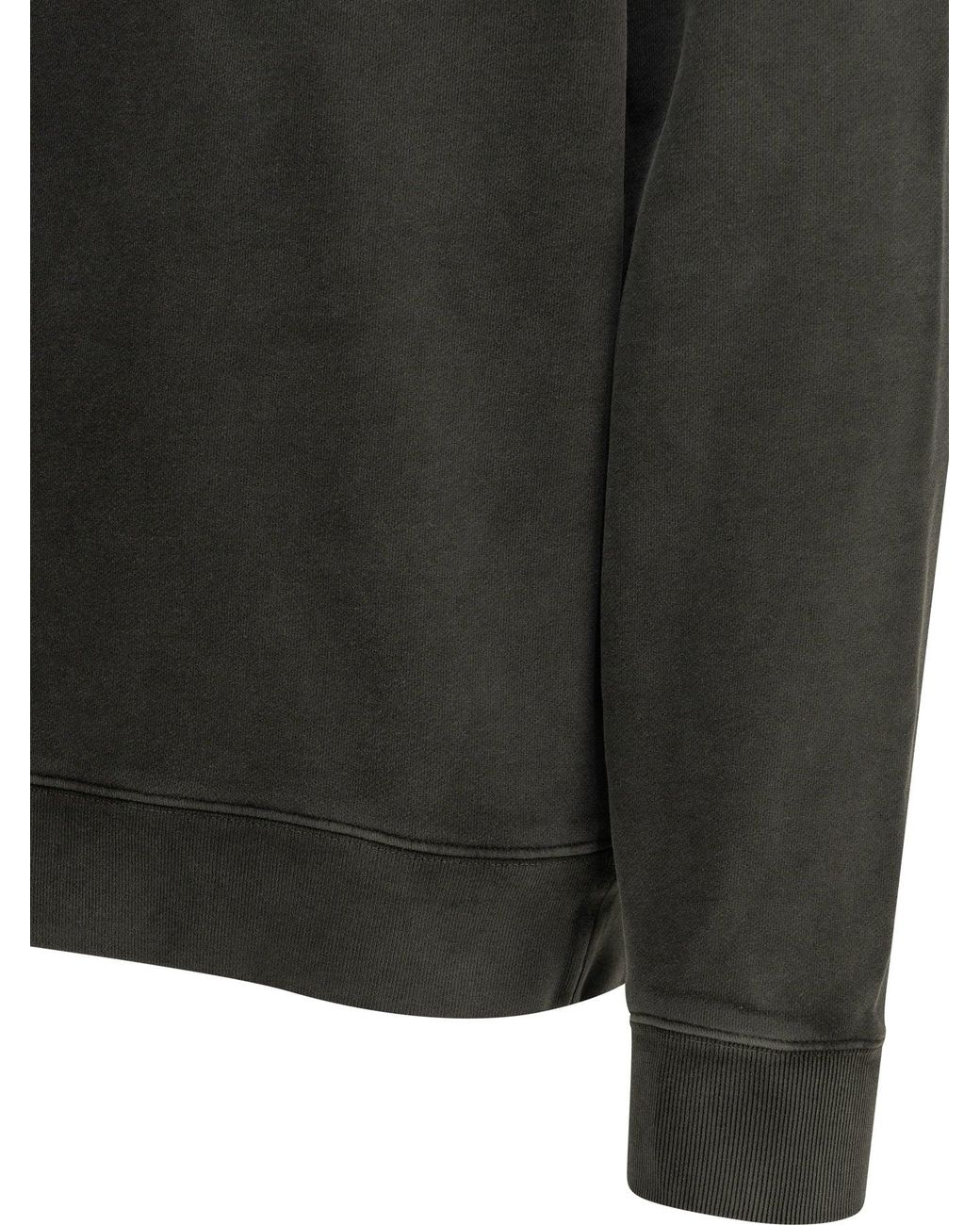 Maison Kitsuné Gray Fox Head Faded Crew Neck Sweatshirt for men