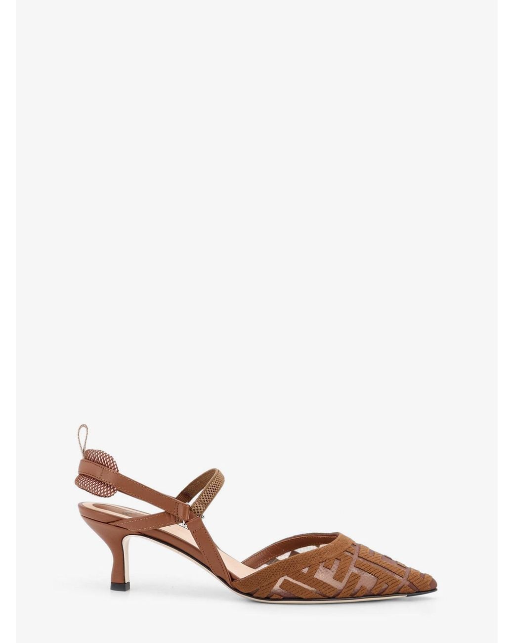 Fendi Brown Colibri Mesh Pumps