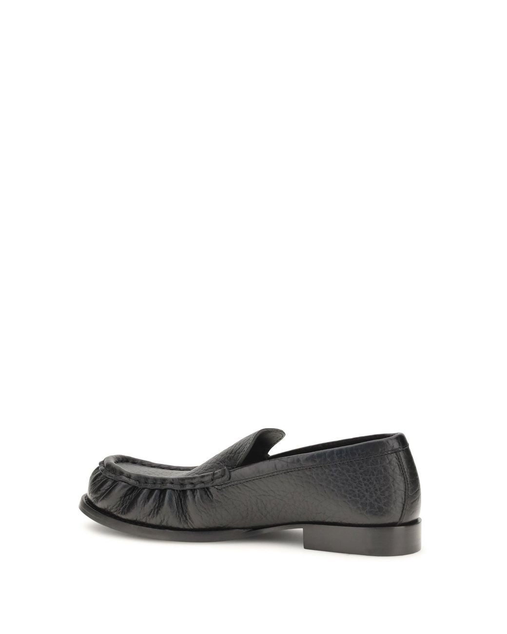 Dries Van Noten White Dries Van Noten Grained Calf Leather Loafers