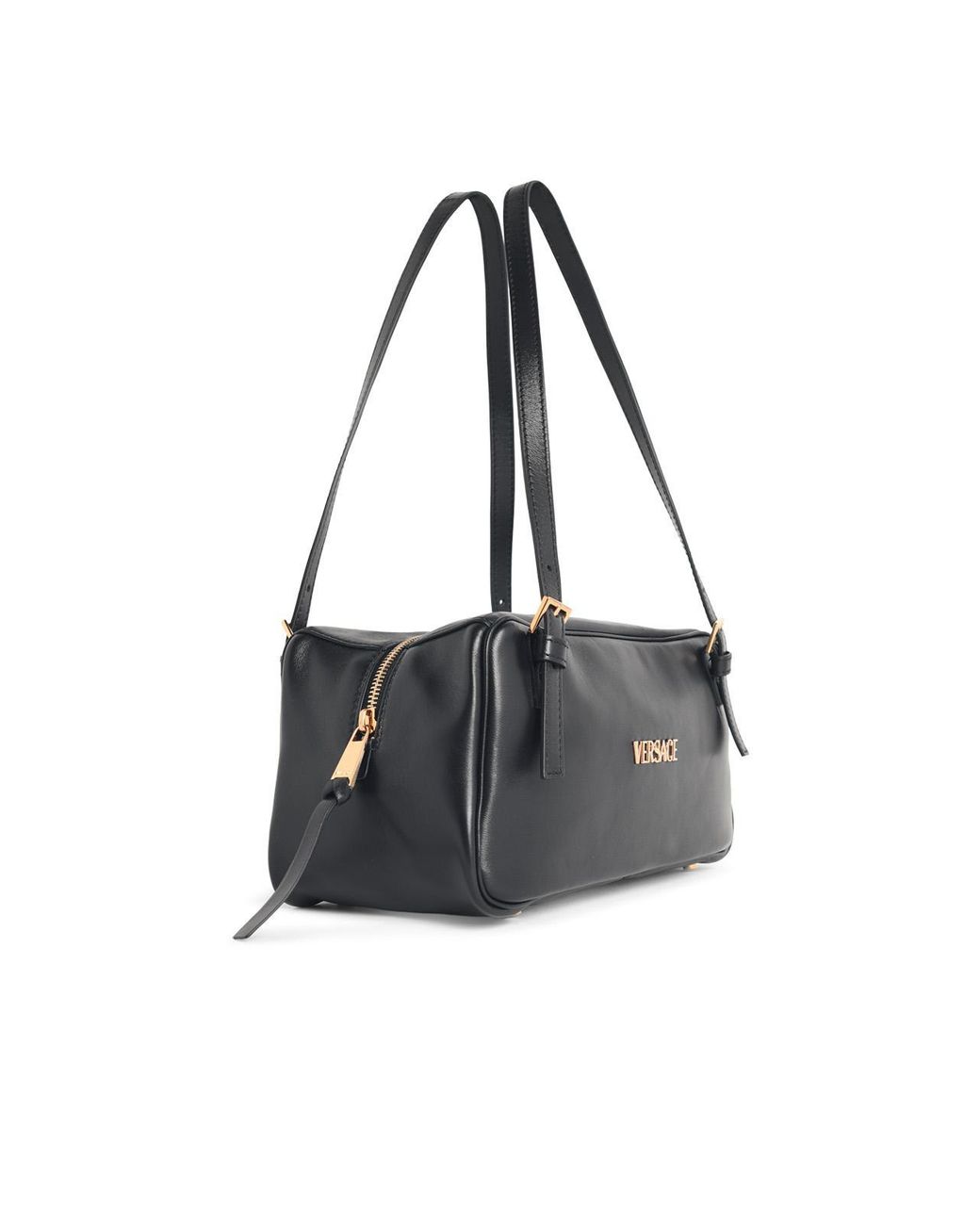 Versace Black 'Tag' Leather Bag