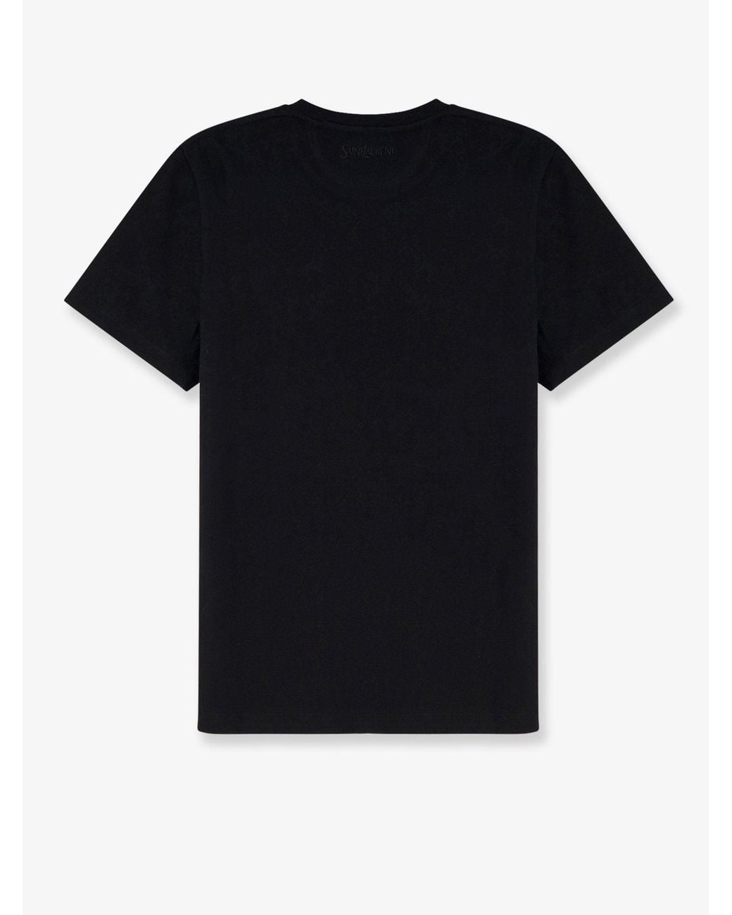 Saint Laurent Black Certified Cotton T-Shirt for men
