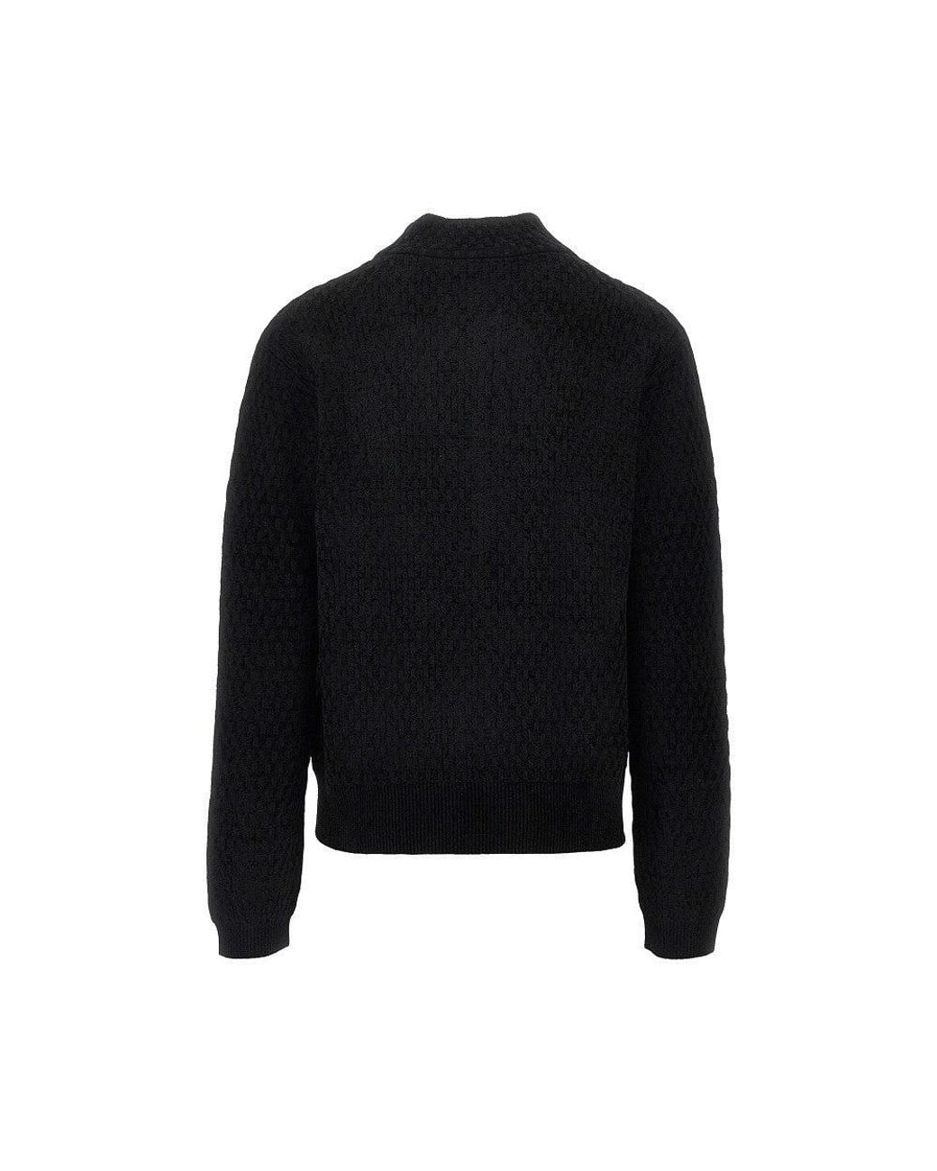 Emporio Armani Black Virgin Wool-Blend Sweater for men