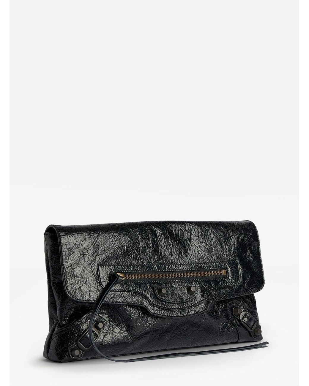 Balenciaga Gray Le City Leather Clutch Bag