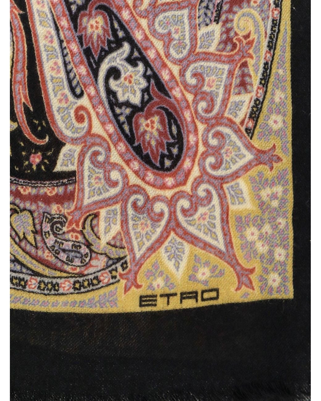 Etro Black Cashmere Scarf