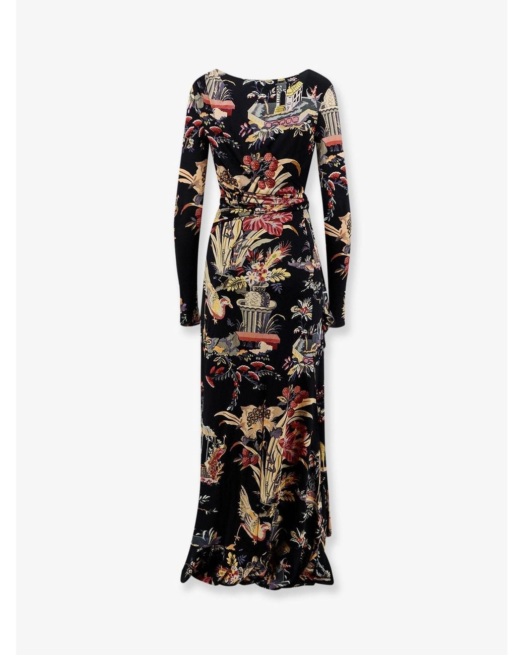 Etro Black Stretch Viscose Long Dress