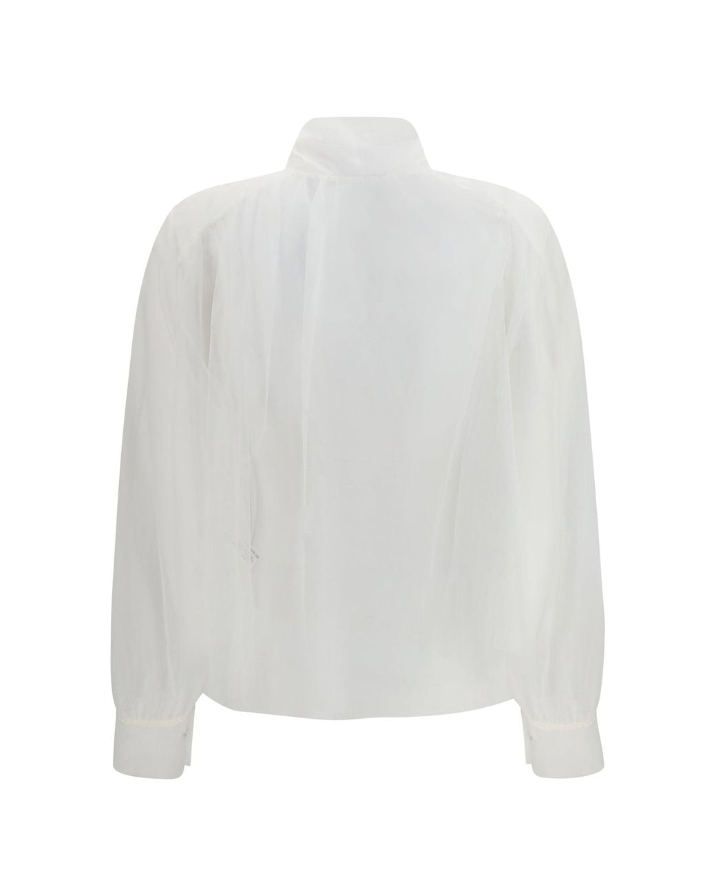 Forte_forte White Forte_Forte Tulle Shirt With Sash