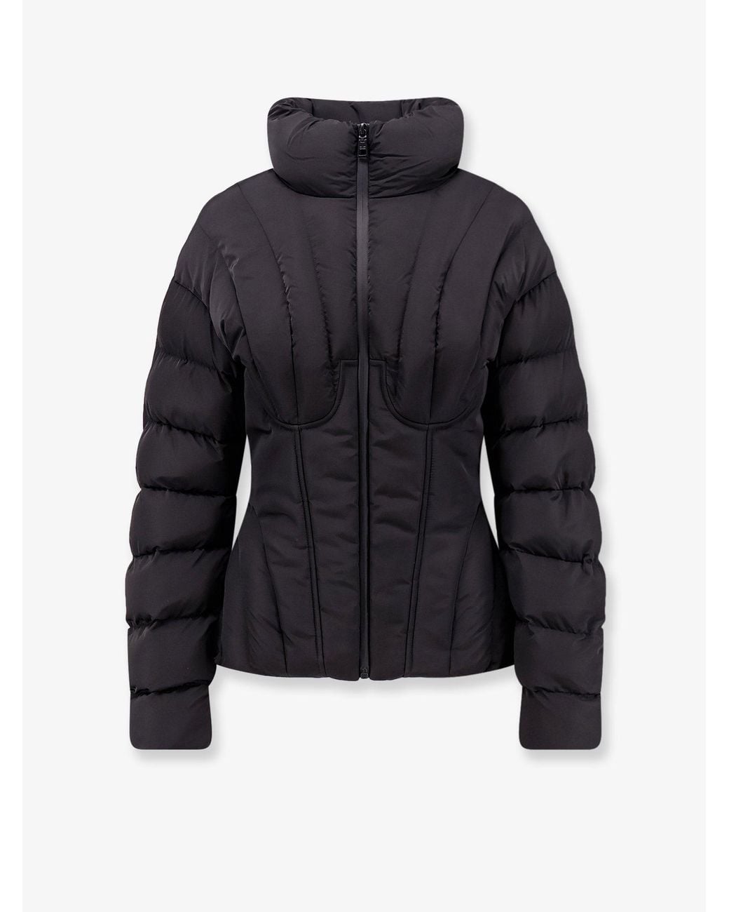 Elisabetta Franchi Blue Bustier Quilted Down Jacket