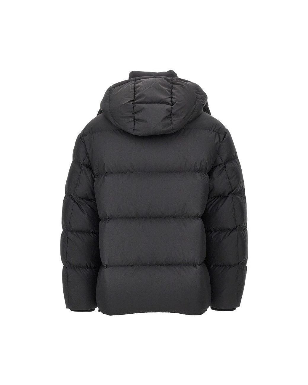 Emporio Armani Black Logo Plate Down Jacket for men