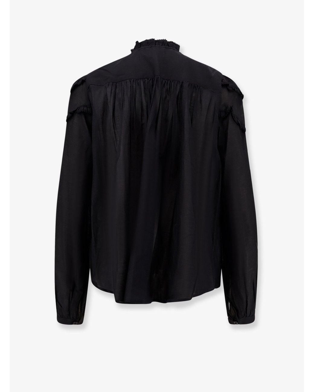 Isabel Marant Black Christa Cotton And Viscose Shirt
