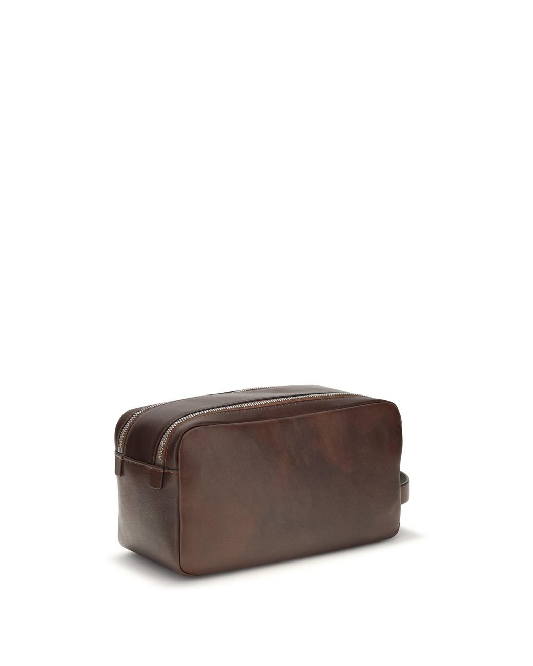 Brunello Cucinelli Brown Leather Beauty Case for men