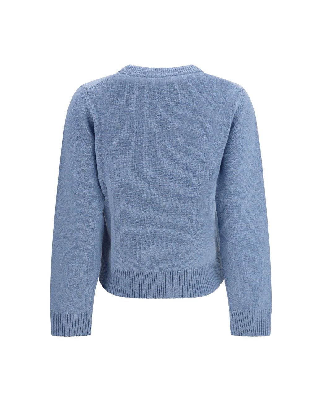 Ganni Blue Flowers Wool Sweater Bonnet