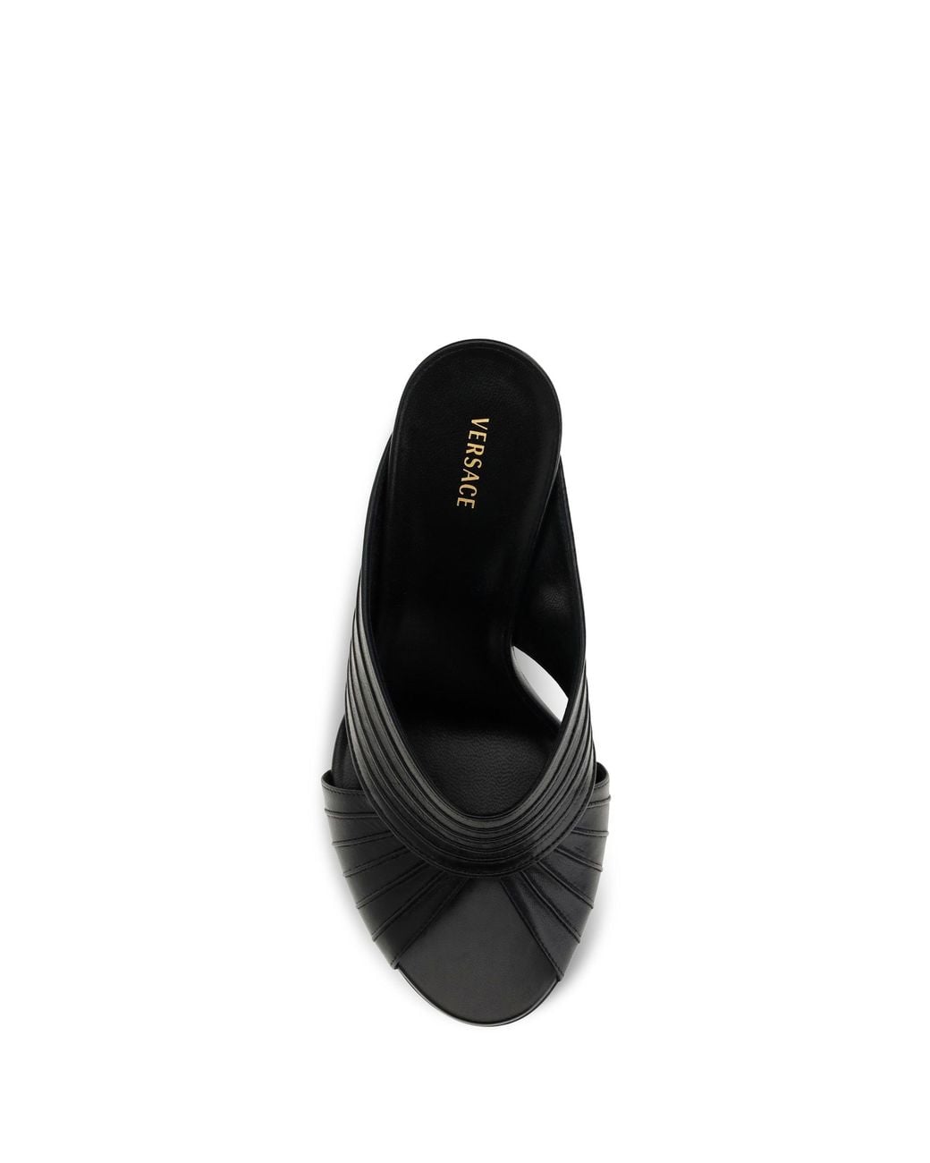 Versace Black Gianni Nappa Leather Mules
