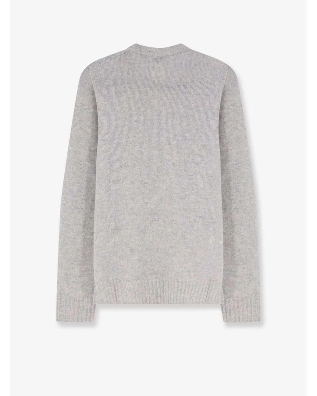 Alysi Gray Merino Wool And Cashmere Blend Sweater