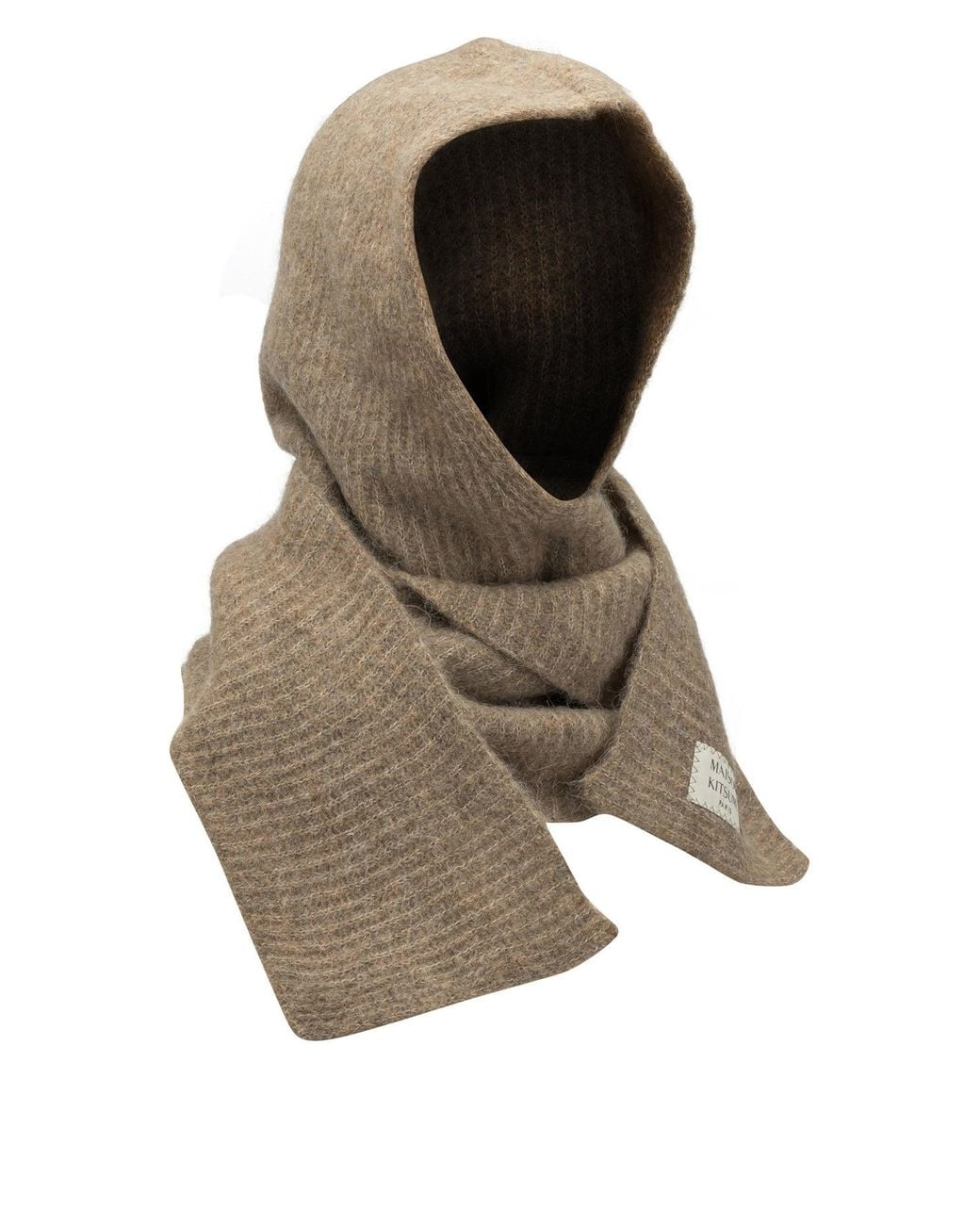 Maison Kitsuné Brown Hooded Scarf