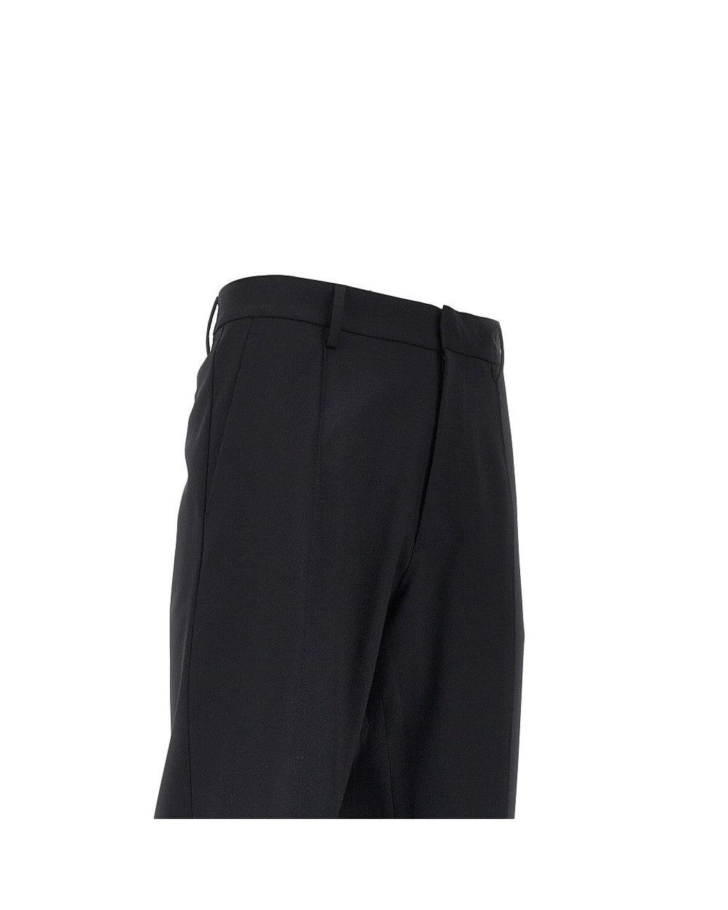 DSquared² Black Stretch Wool Tailored Pants for men