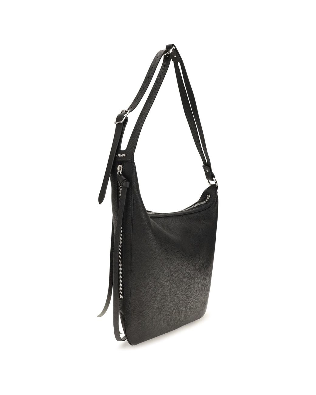 Fendi Black Oyster Large Shoulder Bag Nero for men