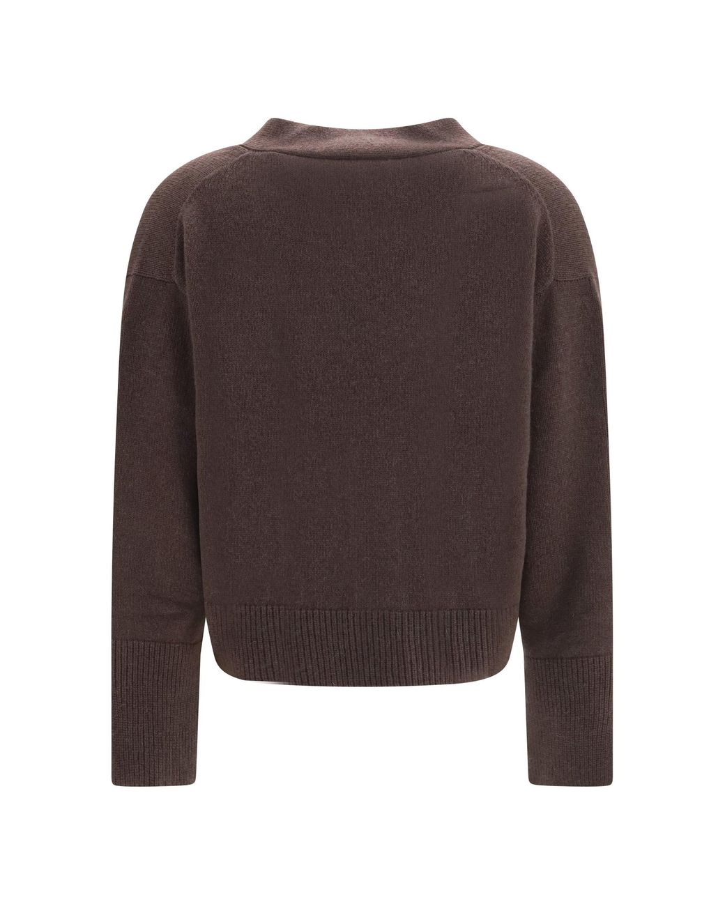 Verybusy Brown Cashmere V-Neck Cardigan Coffee