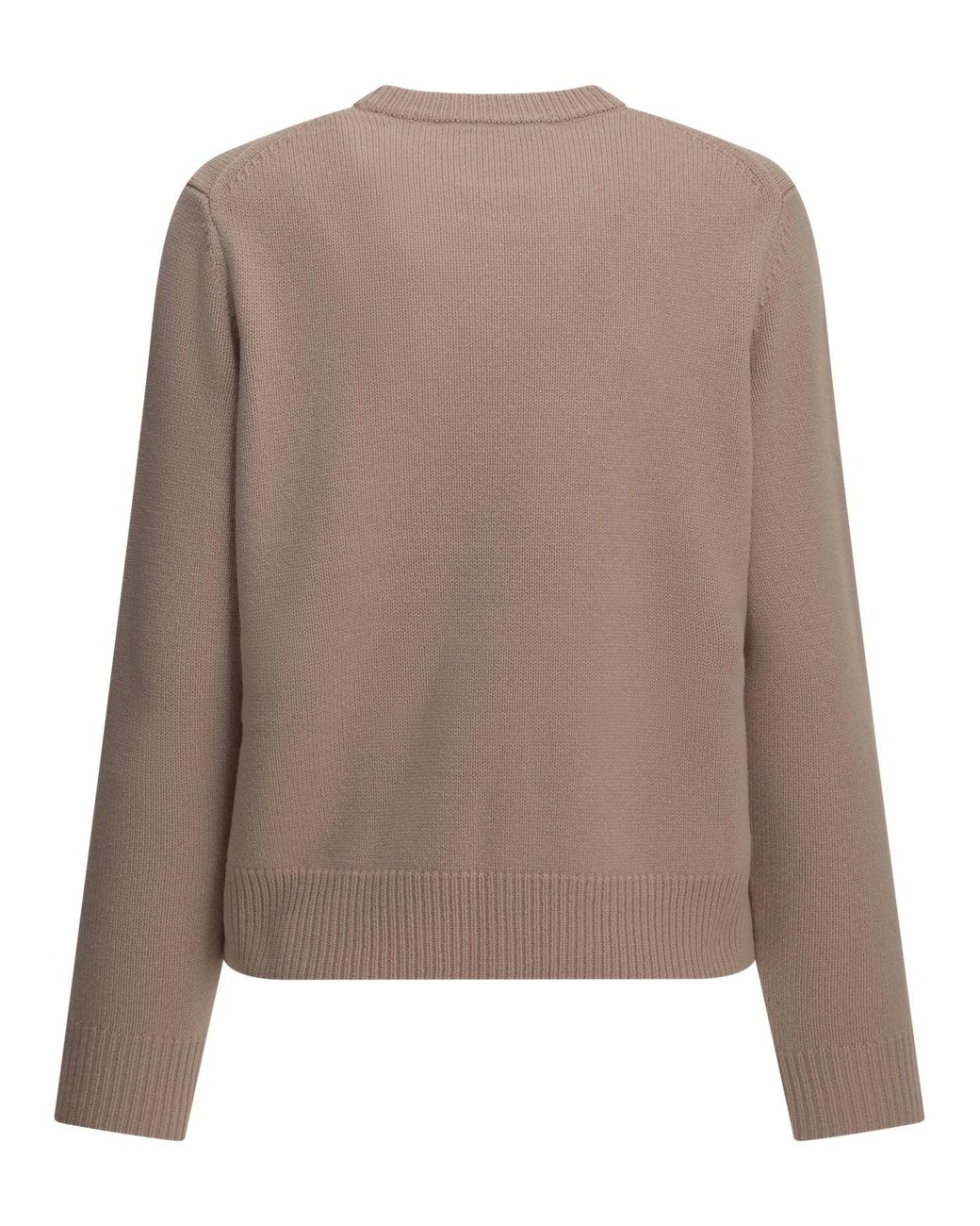 Maison Kitsuné Brown "Fox Head" Crew-Neck Sweater