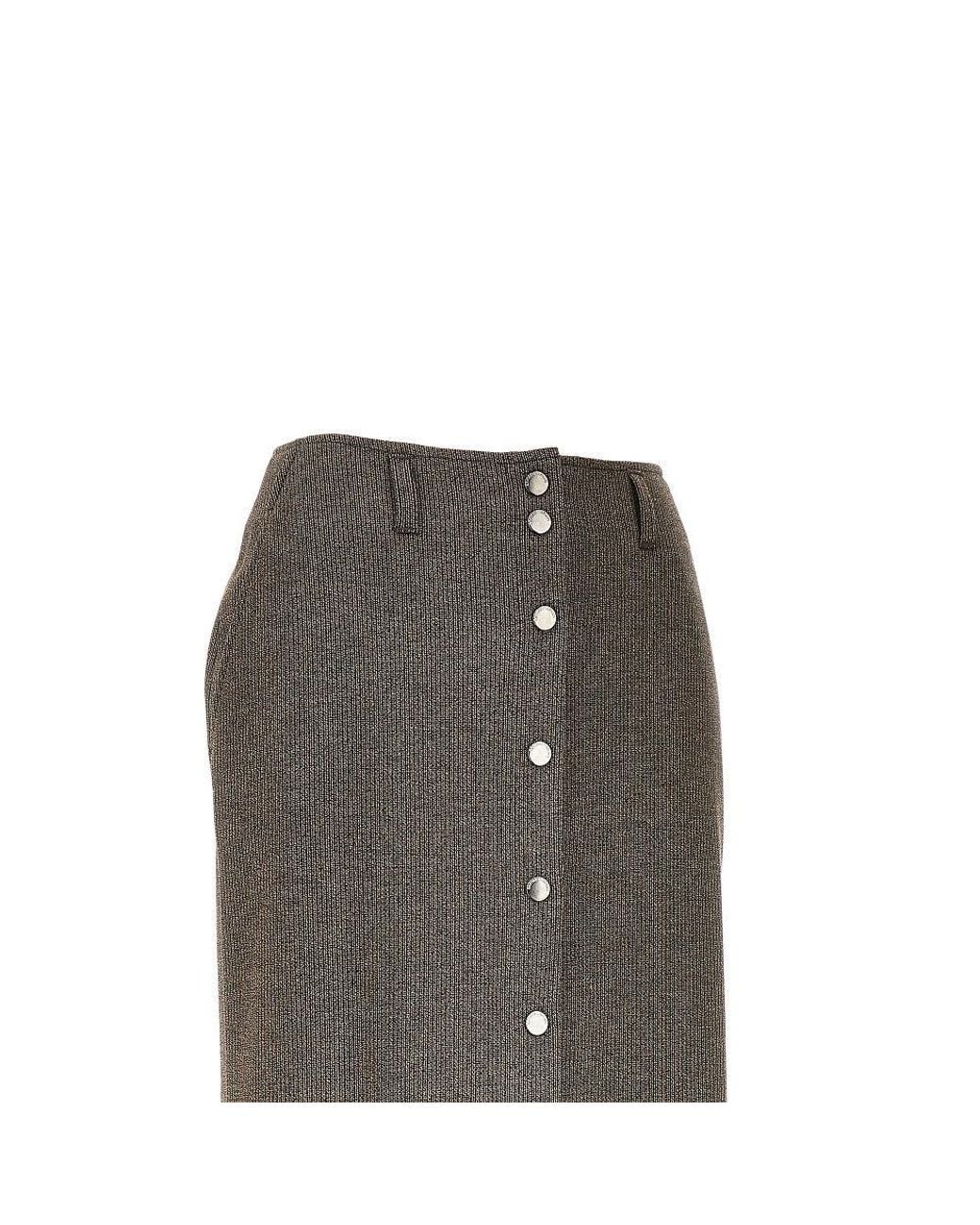 Emporio Armani Brown Knitted Midi Skirt